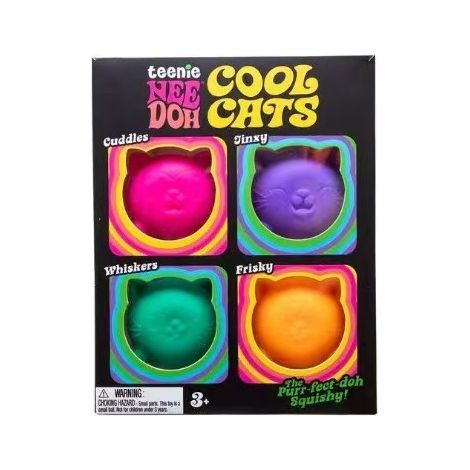 NeeDoh Teenie Cool Cats - Adorable mini-chat anti-stress (1/5)