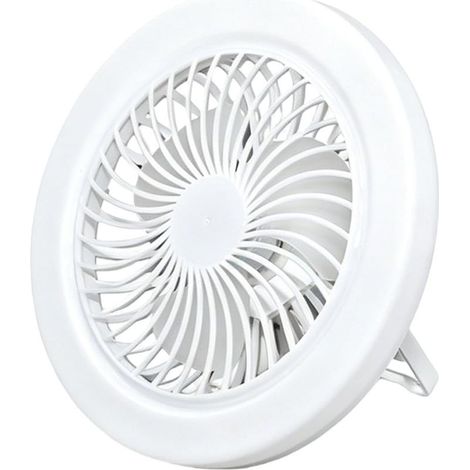 3600mah Ventilateur de camping rechargeable par USB de 22,9 cm avec 3 réglages de vitesse et 3 lumières de couleur pour intérieur et extérieur (1/5)