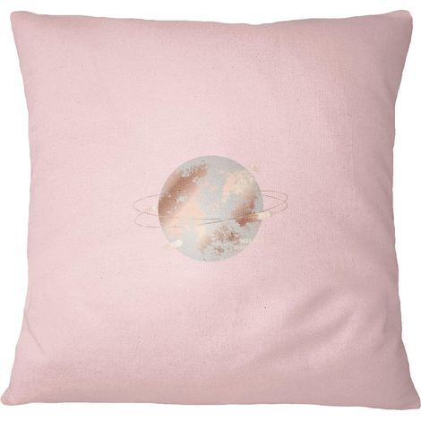 Taie d'oreiller décorative Décoration de la Maison pour canapé, cafétéria, Taille: 60x60 cm, Couleur: Rose Clair (1/4)