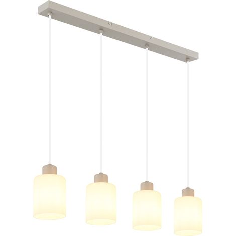Suspension 4 lumières Trent brun sable - 54114-4H