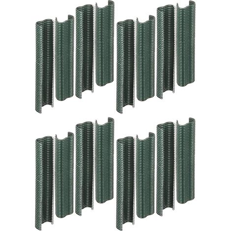 Alberts 531195 Crochet en fil d'acier phosphate au zinc, plastifie, en vert largeur 22 mm kit de 800
