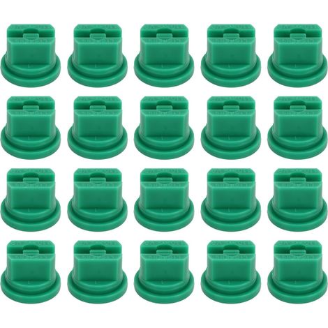 20 pièces pointe de pulvérisation à ventilateur plat, buse de pulvérisation agricole en plastique haute pression pointe de pulvérisation à ventilateur plat pour les (Green) (1/5)
