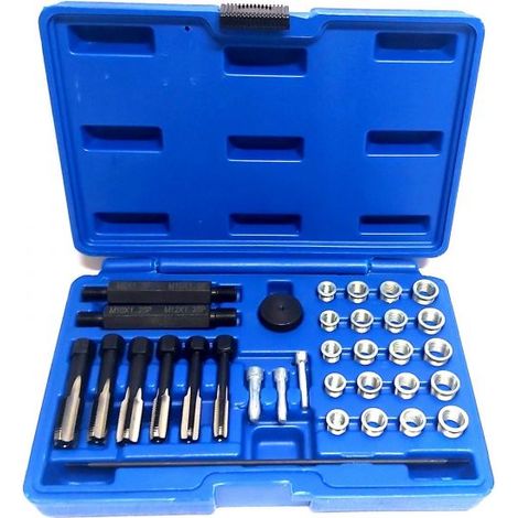 Kit Riparazione Filetto Candela Incandescenza 33 pz M8 M10 M12 auto (1/5)