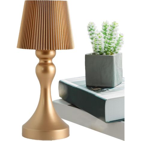 Lampe de table rétro à gradation sans palier, format compact multi‑usages, éclairage décoratif pour chambre, bureau, dortoir et camping (1/4)