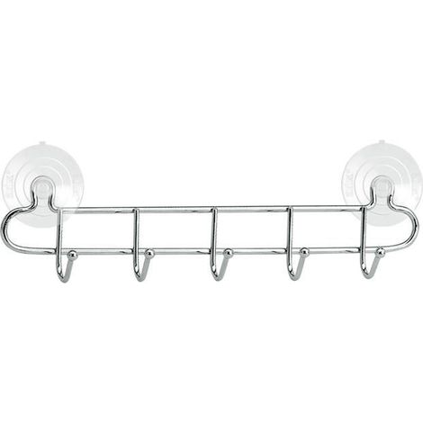 Appenditutto da Cucina Bagno Multiuso con Ventosa Inox Hooky 5 Ganci Artex (1/2)