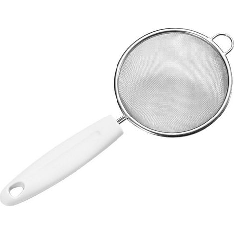 Feinmaschiger Schaumlöffel aus Edelstahl, feines Sieb, Küchenhelfer zum Abschöpfen von Fett und Schaum aus Ölfiltern, klein (1/5)