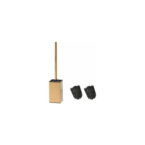 Quadratischer WC-Bürstenhalter aus Edelstahl 304 (Gold) - Crezuo