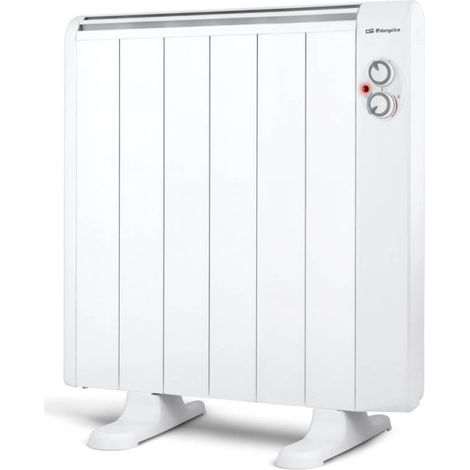Emettitore di calore Orbegozo 6 elementi senza olio. 1000W. 2 livelli di potenza. Piedi di supporto inclusi.