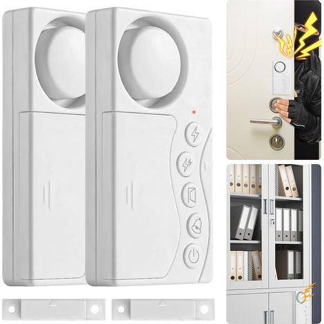 2pcs Alarmes De Porte De Congélateur, Alarme De Réfrigérateur, Alarme De Porte Et Fenêtre Alarme De Porte De Congélateur Alarmes De Porte De Réfrigérateur, 3/15/30/60 Secondes, pour Maison, Magasin