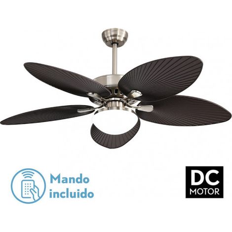 Ventilatore da soffitto Borasco DC 24W Marrone Nichel 5 Pale (1/3)