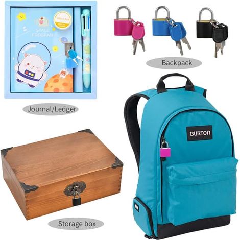 8-delars Mini Bagagelås, Flerfärgat Resväskelås avec Nyckel