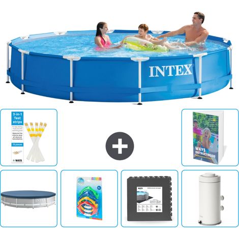 Frame Pool Rund - 366x76 cm - 7-teilig S143
