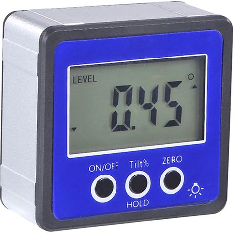 Inclinomètre numérique, rapporteur d'angle horizontal, boîte de niveau électronique, base magnétique, outils de mesure, bleu (1/5)
