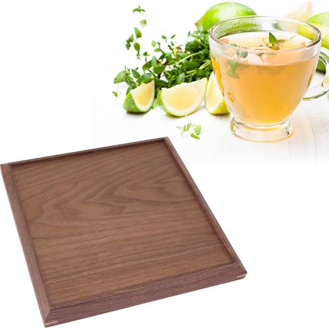 Assiette carrée épaisse à pizza, à fruits, à dessert ou à thé. Convient pour manger, travailler et ranger dans les chambres, cuisines, salons, salles de bains, hôpitaux et à l'extérieur. 20 x 20 cm. (1/5)