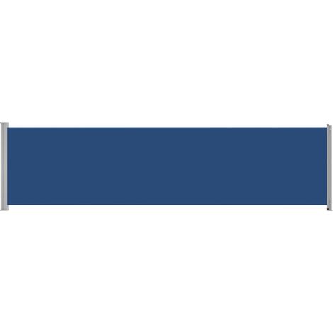 Auvent latéral rétractable de patio 600x160 Bleu (1/5)