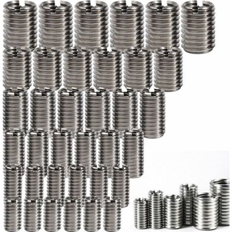 36 Pcs Insert Fileté Adaptateurs M10 à M8 M8 à M6 M6 à M4, Kit De Réparation De Insérer Adapter Réducteur Pour écrous hexagonaux (M4-M6 / M6-M8 / M8-M10 36PCS)