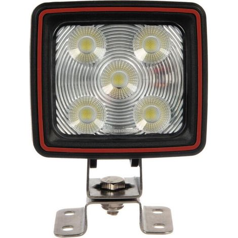 Lámpara de trabajo LED para Case IH, Massey Ferguson, Steyr, cuadrada, 67 W, 5600 lm, 10/30 V, con enchufe alemán, luz gran angular, 20 LED Kramp LA10410R (1/5)
