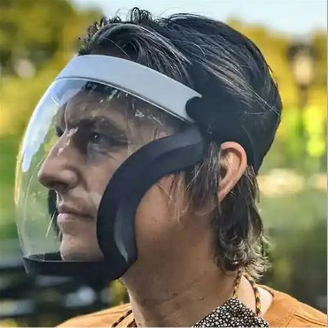 Masque intégral transparent anti-buée – Étanche à la poussière et aux éclaboussures – Protection optimale pour équitation (1/4)
