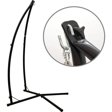Hängesessel Gestell Hängestuhlständer 214cm Stahlrohr Ständer für Hängesitz Halterung Schaukelgestell Metall (1/5)