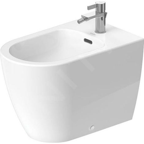 Bidet debout Soleil par Starck avec lavabo en U et trou pour robinet, 370x600mm, blanc (1/2)