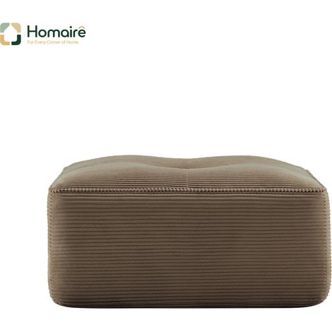 Pouf modulable en velours côtelé marron avec accoudoirs 92 x 73 x 40 cm HOMAIRE (1/5)