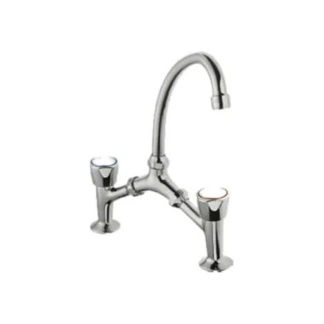 Presto – Mélangeur de lavabo 2 trous – Entraxe réglable 120 à 240 cm – Finition métal – Installation facile et rapide