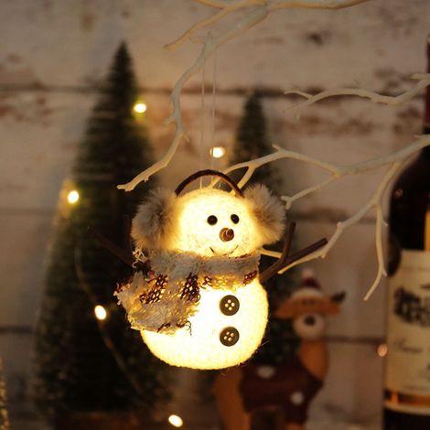 Snowman - Lumineux - Décoration De Noël Pour Intérieur - Avec Pile Intégrée - 1 Pièce (1/5)