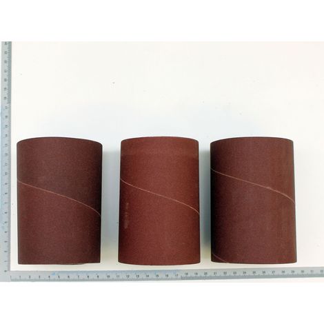 Scheppach Lot de 9 bandes abrasives - Dimensions 610 x 100 mm - Grain 80,100 et 120 - 3 pièces de chaque grain - Compatibles avec la ponceuse OSM600
