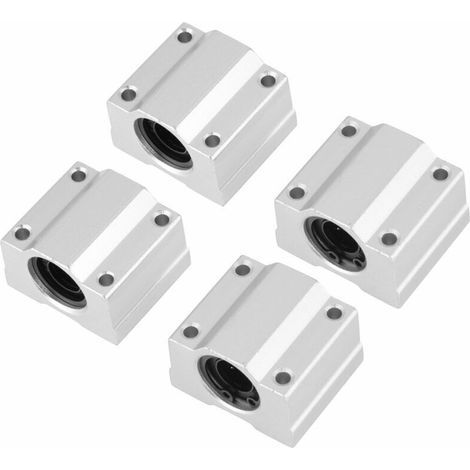 Linear bearing slide block, 4 pieces/set SCS12UU Linear motion aluminum ball bearing slide block 12mm inner diameter Widely used in power tools