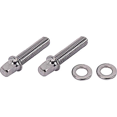 vis de fixation de tambour de 34,5 mm en acier inoxydable, vis de tension durables avec rondelles pour pattes de tambour (argent)-0.34CM-Silver
