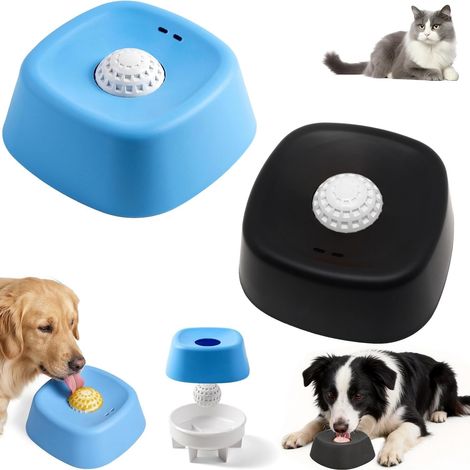 1pcs Jouet De Léchage De Chien,Tapis à lécher pour Aliments humides avec revêtement antidérapant,Sphère à lécher pour Chiens et Chats,Chiots Qui s'ennuient, Chats (Noir) (1/5)