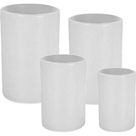 4 moules en silicone pour bougies, cylindriques et hexagonaux, effet miroir, pour plâtre et résine (1/5)