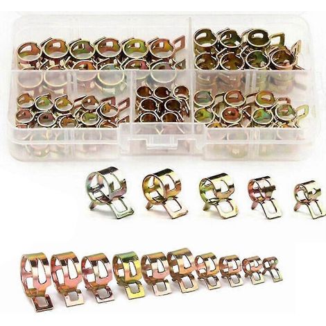 Satz von 75 Schläuchen von 6 bis 10 mm Q673b für Vakuumfedern, Kraftstoff, Öl, Wasser, Prozessor, Befestigung mit Metallklemme.