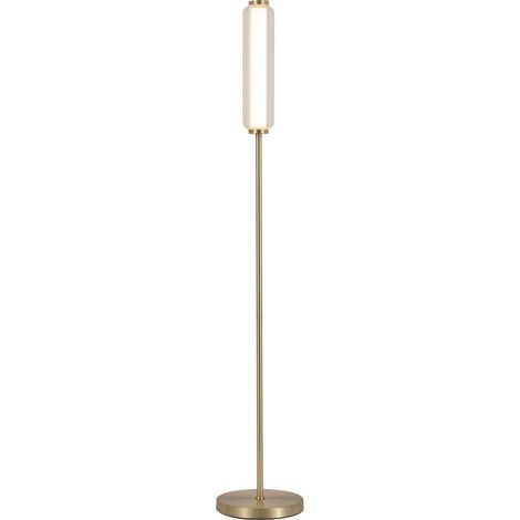 Searchlight Mod Lampadaire LED, métal laiton satiné, acrylique opale et transparent (1/4)
