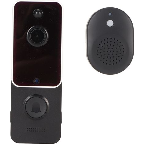 Sonnette vidéo WiFi blanche étanche IP65, résolution 720p, 1 MP, stockage cloud intelligent, batterie 5200 mAh avec sonnerie intégrée pour la sécurité de votre domicile. (1/5)
