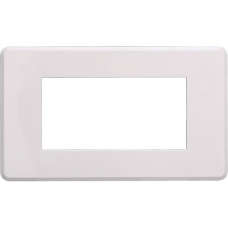 ETTROIT AN87401 Placca 4P Slim Sottile Serie Moon Colore Bianco Compatibile Con Bticino Axolute Air (1/4)