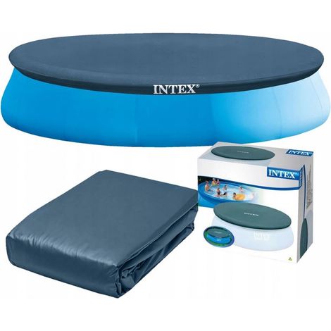 Intex Poolabdeckung rund blau - 424 cm - Schutzplane für Easy Set Pools (1/5)