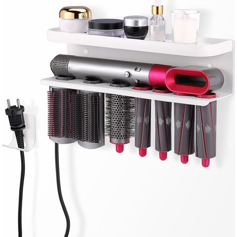 1 Support Dyson Airwrap En Alliage D'aluminium Avec Vis Et Colle Pour Salle De Bain (1/5)