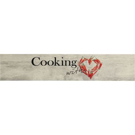 Tapis de cuisine lavable imprimé de piment Cooking 60x300 cm (1/5)