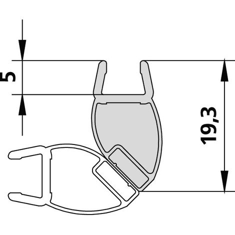 Kermi 6043876 3165 1x Barre magnétique