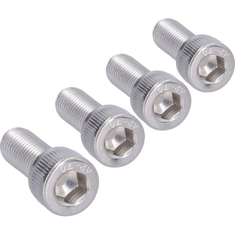 4 vis à tête hexagonale creuse en acier inoxydable A2, pas fin de 1,25 mm, M10x25 (1/5)