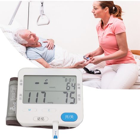 Tensiomètre de poignet et glucomètre à usage domestique, instrument électronique de mesure de la pression artérielle et de la glycémie (1/5)