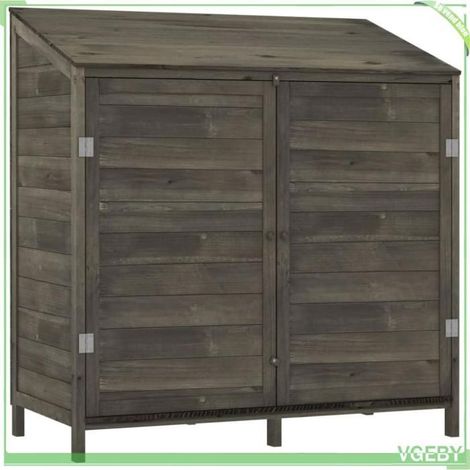 Remise de jardin - FAFEICY - 152184 - Anthracite - 102x52x112 cm - Bois de sapin massif (1/5)