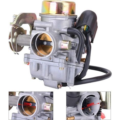 Carburatore CVK 32,32mm Carburatore Moto Universale per Scooter ATV Con Motore GY6 150-250CC (1/4)