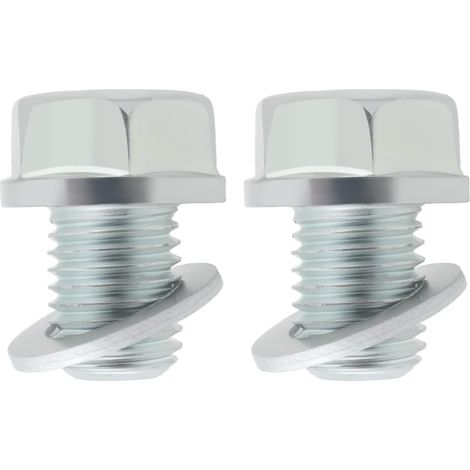 2 Motorcycle Oil Drain Plugs M12 x 1.5 with Washer 92800-12000 90407-259-000 Compatible with Honda CBF600 CBF1000 CBR125 CBR250 CBR600F (1/5)