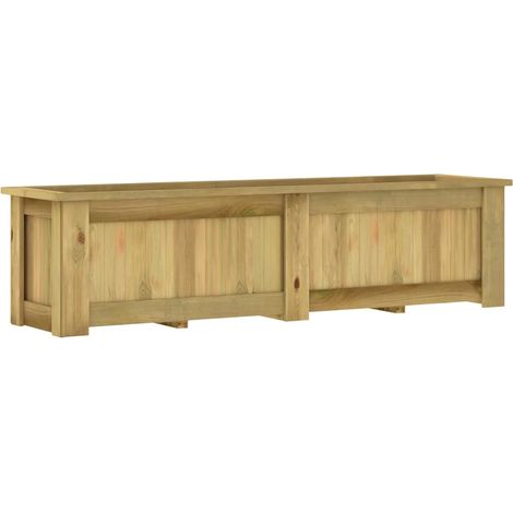 vidaXL Arriate de madera de pino impregnada 196x50x50 cm (1/5)
