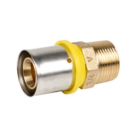 Raccordo diritto maschio 26x3 x 3/4" - Pexal Gas - raccordo a pressare VS0180235 (1/2)