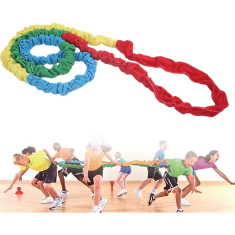 Corde à sauter sensorielle multicolore pour enfants - Équipement d'exercice et de jeu interactif en famille (1/4)