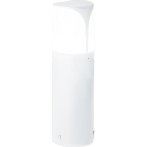 Lampioncino gea led stele ges710 e27 led ip44 h30 alluminio bianco lampada terra moderna segnapasso esterno