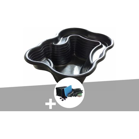 Bassin préformé Iris SI 0,98 m 150 L + filtre de berge/gravitaire Ubbink